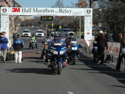bikes through finish line
